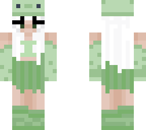 ghostly green axolotl girl