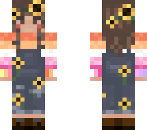lesb ian overalls and sun flowers and rainbow