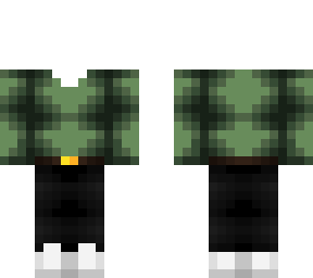 ob - dull green sweater w/ black jeans