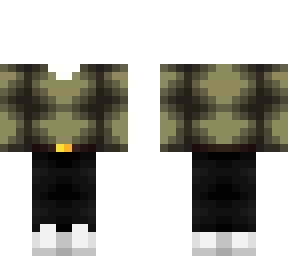 ob - dull yellowish sweater w/ black jeans