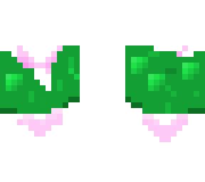 pink bikini+green coat base