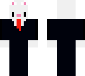 white cat with suit