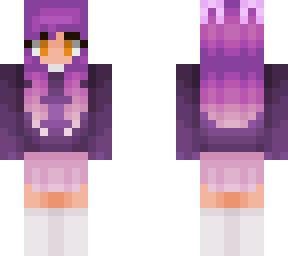adorable purple haired girl