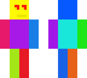 color man with rubik's cube head