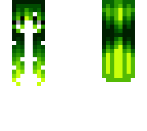 female hb - dark green neon glow fade