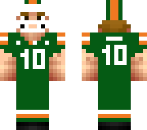 miami football uniform (green color rush)