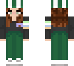 philza unlabeled girl brown hair green