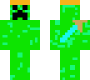 the creeper has a sword and a hat?