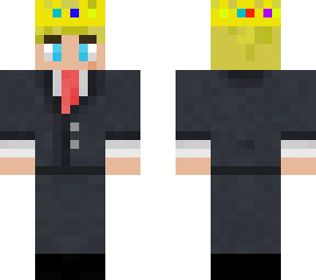 tommyinnit whit suit and technoblade crown