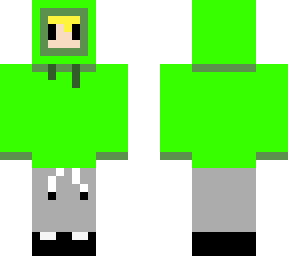 boy with blonde hair in a green hoodie with grey sweatpants | Minecraft ...