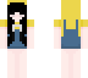 minion girl with black hair (matching with blonde hair version)
