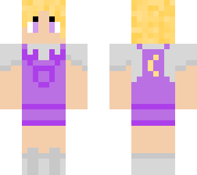 purple overall girl