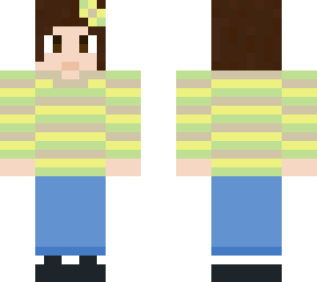 yellow, light brown and green sweater