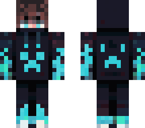 blue creeper hoodie skin