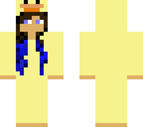 blue hair duck girl