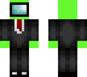 lime among us in a suit