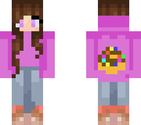 my sister's new minecraft skin