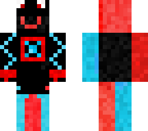 red and blue mix