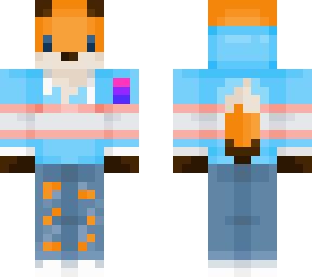 fox with trans hoodie
