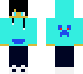 light blue hoodie
