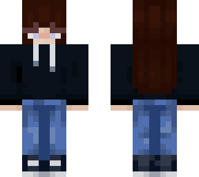 black hoodie girl