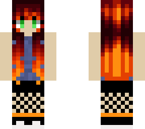 fire ombre hair girl