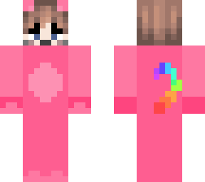 pink kitty w rainbow tail