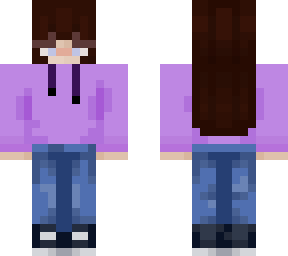 purple hoodie girl