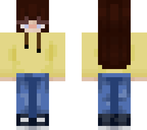yellow hoodie girl