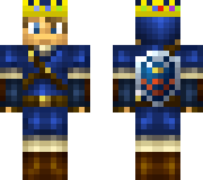 blue link with technoblade crown