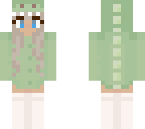 green dino girl onesie