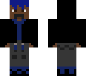 pessoa com cabelo azul (pablocombat no minecraft)