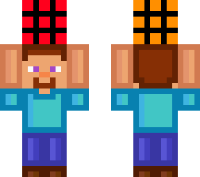 steve carrying rubix cube