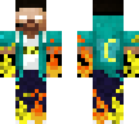 yellow fire herobrine gamer ( inspired by alex the piggy )