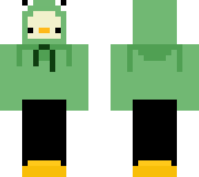 duck with a kermit hoodie with adidas pants
