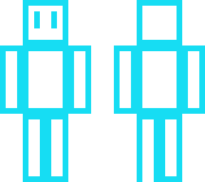light blue outline
