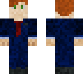 man in blue suit.