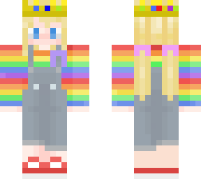 my skin + technoblade crown and ribbon