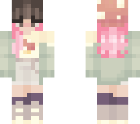 pink haired mushroom girl