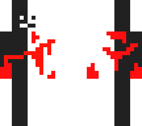bloody black and white half