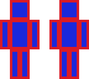 blue red