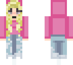 girl with blonde hair and hoodie