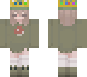 frog girl with techno crown