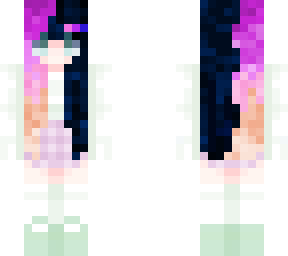 half black, half purple faded hair