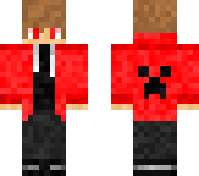 red fannel with hoodie