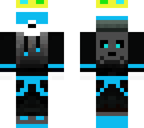 blue panda with crown for technoblade