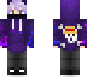 anime boy with purple hoodie