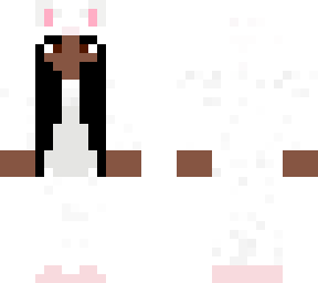 white cat onesie (with black girl)