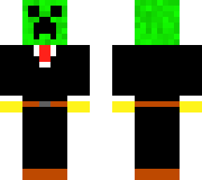 yellow noob dude with an incredible creeper disguise