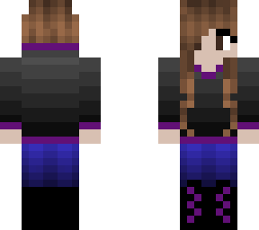 backwards purple wolf girl